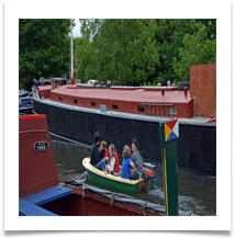 Inspecting the boats-Lymm - Richard Nicholls